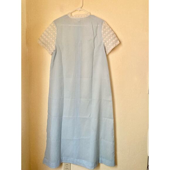 50's Capricci VTG Women's Nightgown Size M/L Baby Blue Lace - Picture 6 of 8